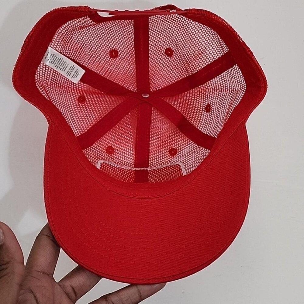Coca Cola Red Mesh Trucker Hat Logo Patch Snapback Cap One Size - Picture 8 of 8